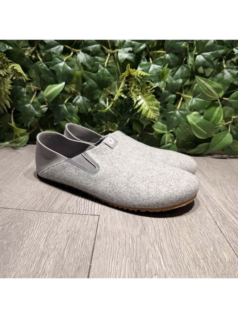 Xero Shoes Pagosa Cozy Slip On Barefoot Slippers Gray Faux Wool Womens Size 10